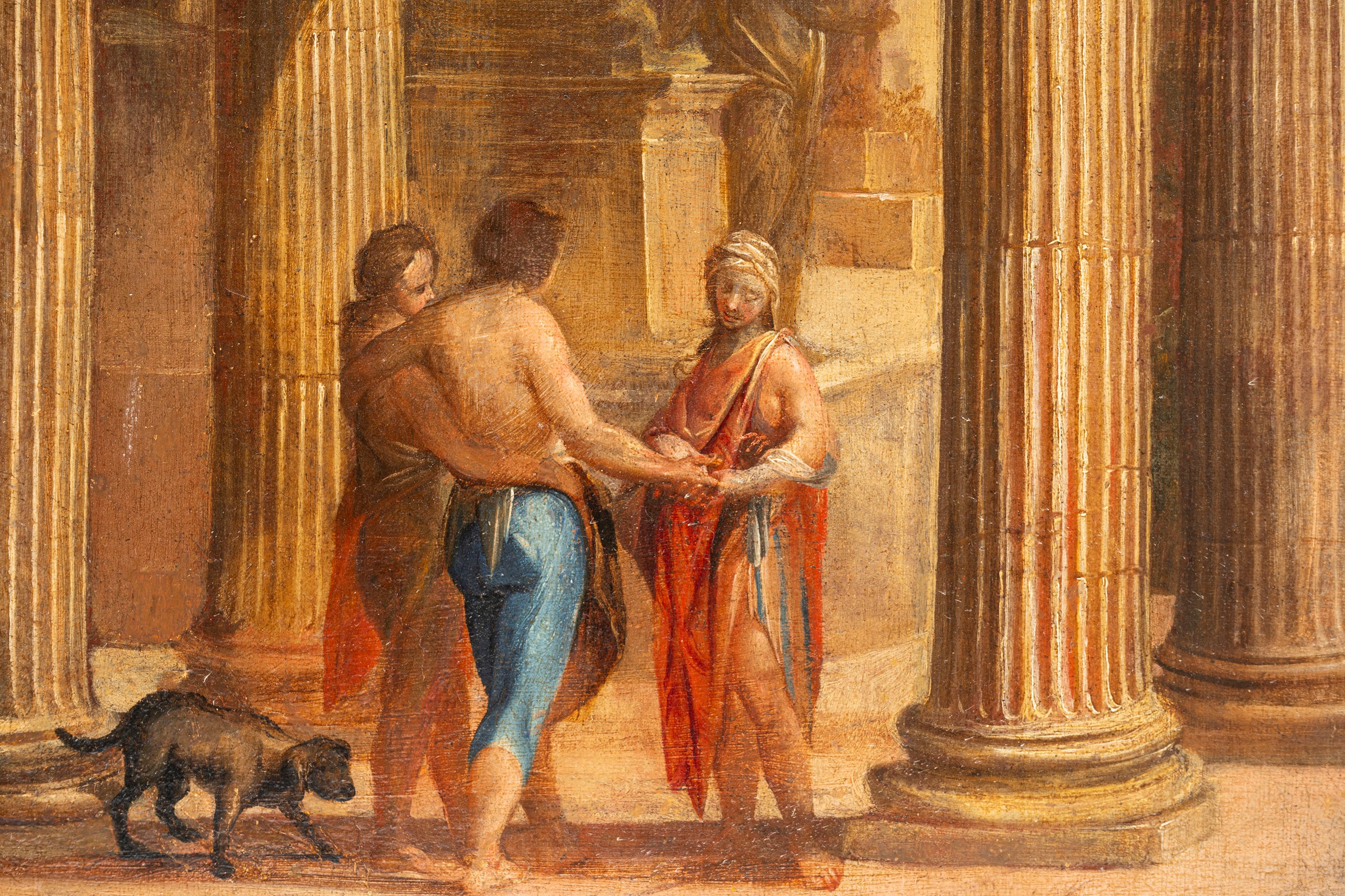 Capriccio architettonico con figure mitologiche