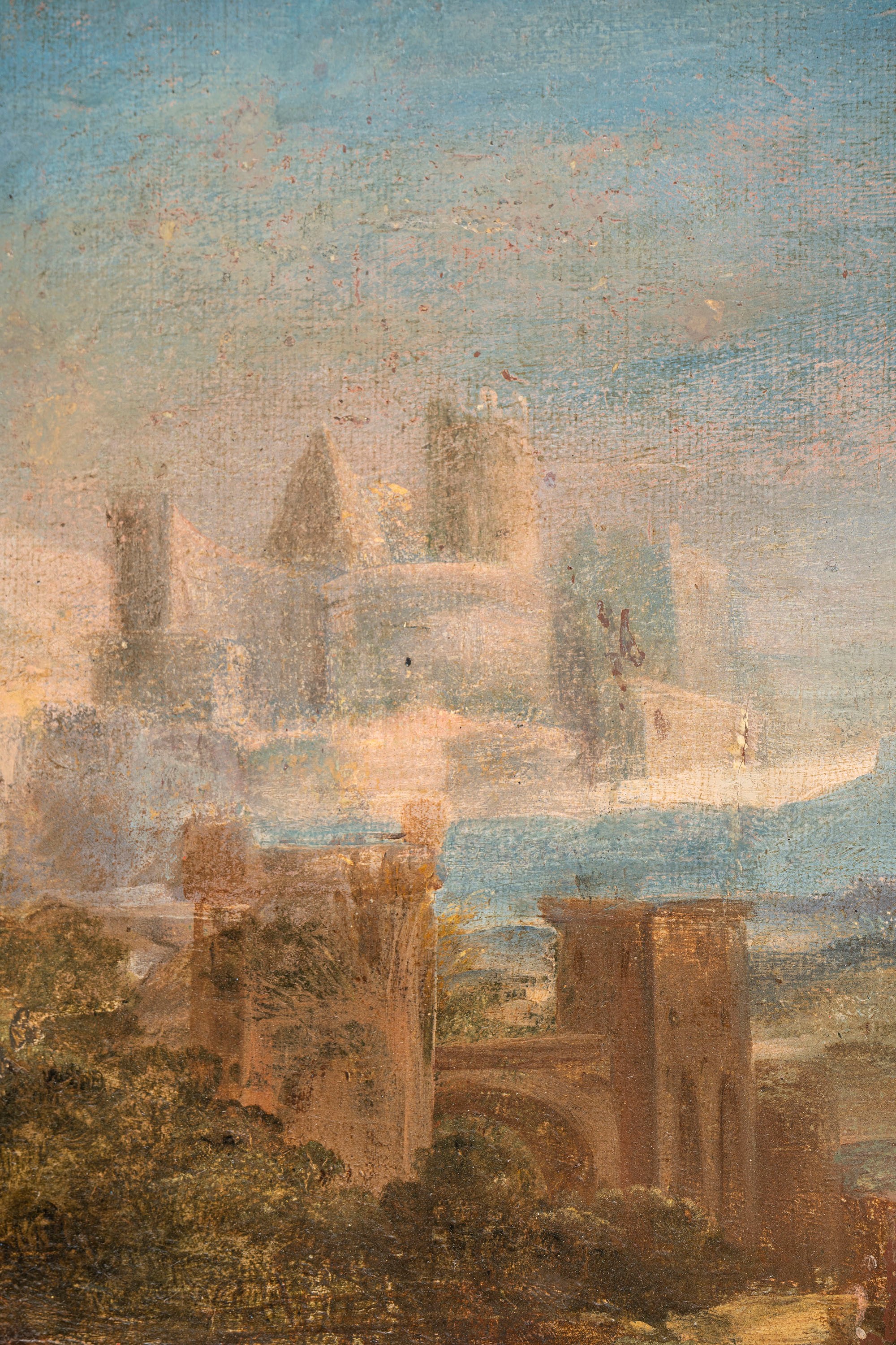 Viviano Codazzi - Capriccio architettonico con figure mitologiche, olio su tela