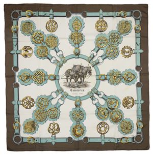 Cuivreries silk twill scarf