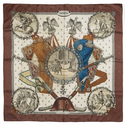 Philippe Ledoux, Foulard in seta con bordo marrone
