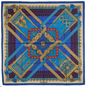 Brins d'or silk twill scarf 