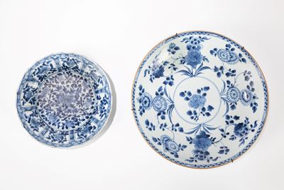 Due Piatti in Porcellana Bianco e Blu