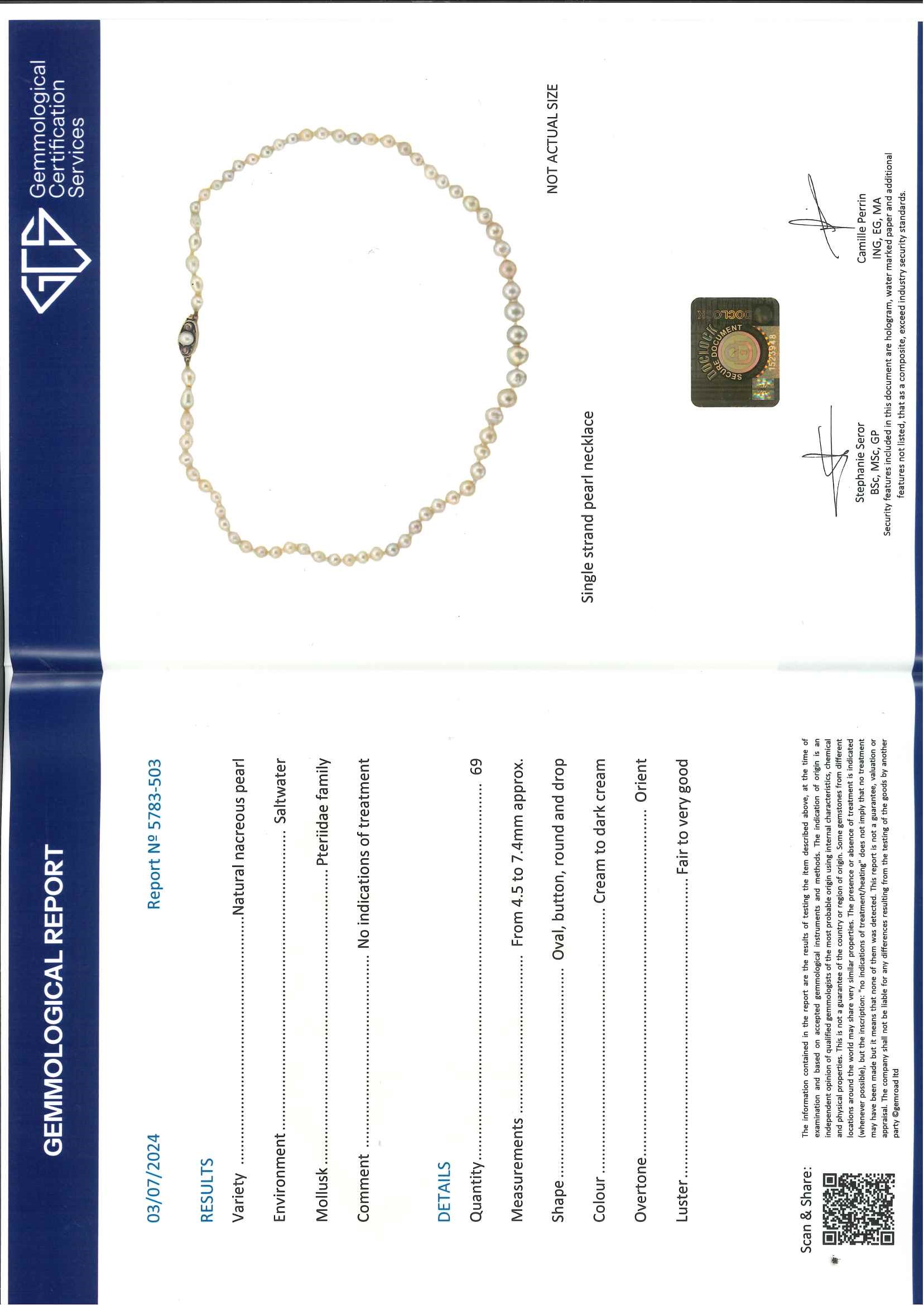 Collana di Perle Naturali