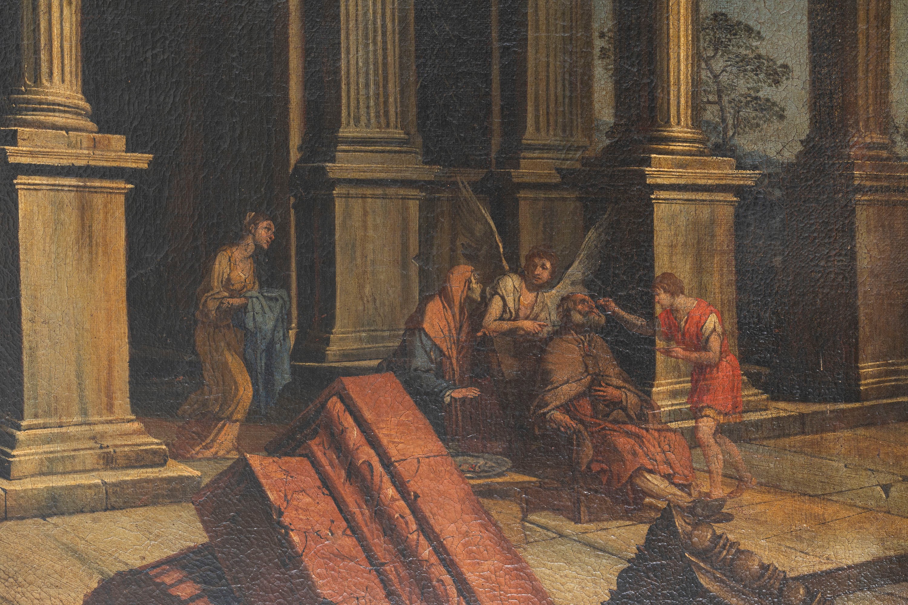 Capriccio architettonico con Tobiolo che guarisce il padre cieco