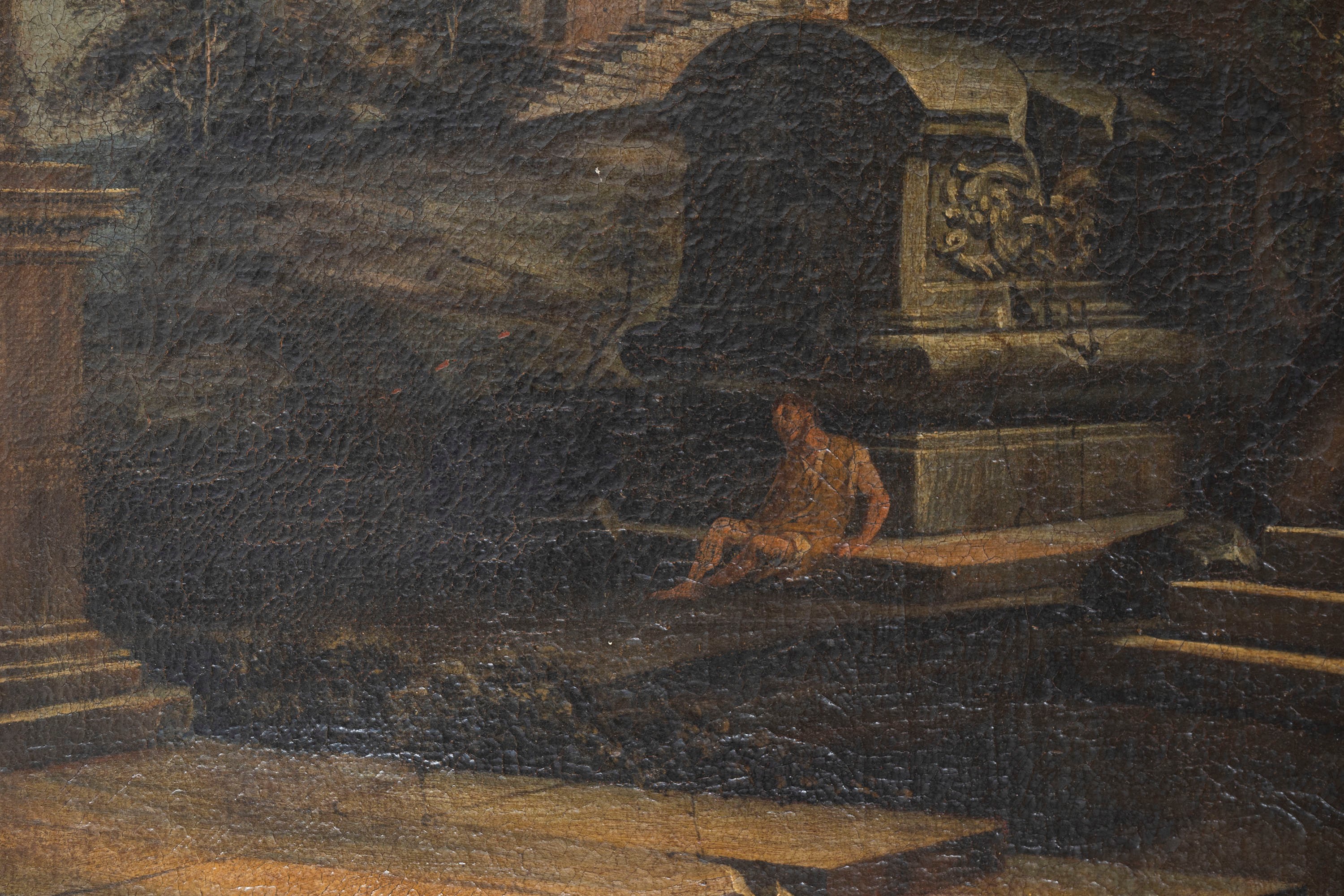 Capriccio architettonico con Tobiolo che guarisce il padre cieco