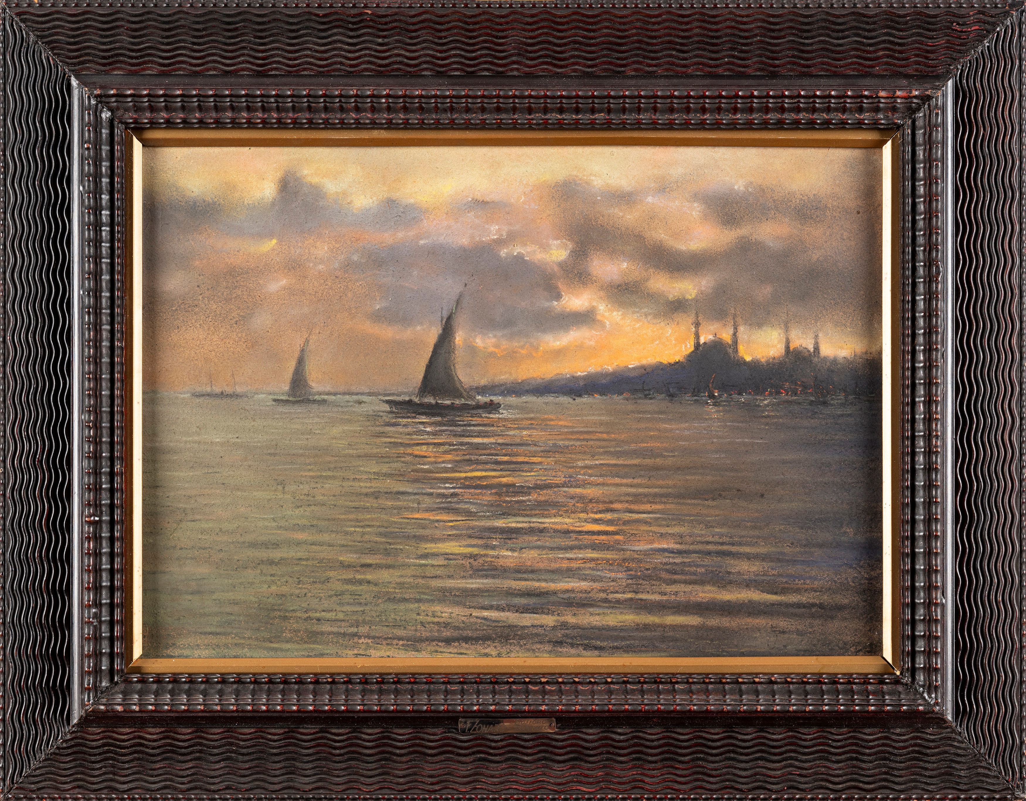 Fausto Zonaro - Bosforo al Tramonto