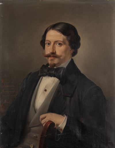 Ritratto virile, olio su tela, 1856