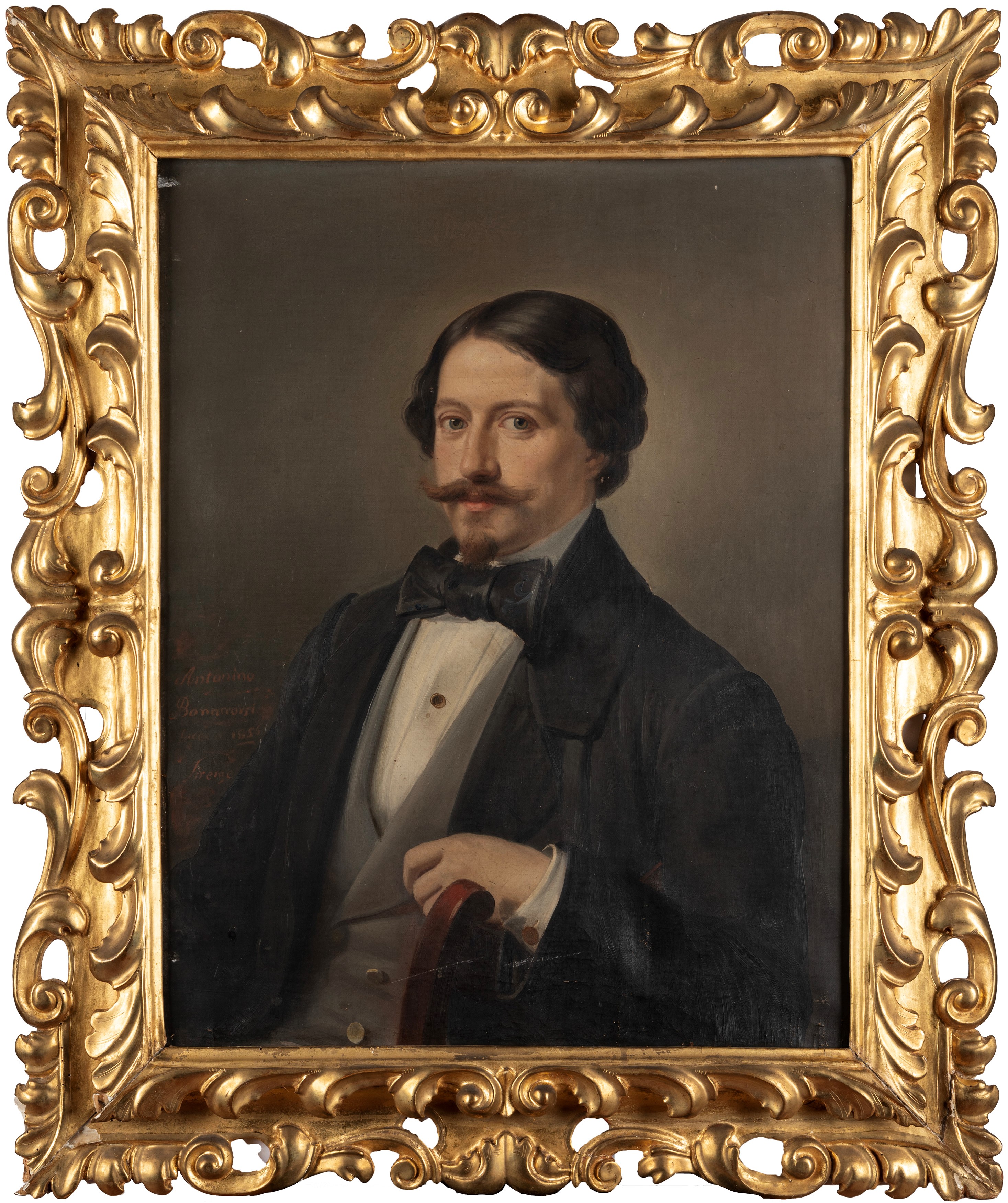 Antonino Bonaccorsi - Ritratto virile, olio su tela, 1856