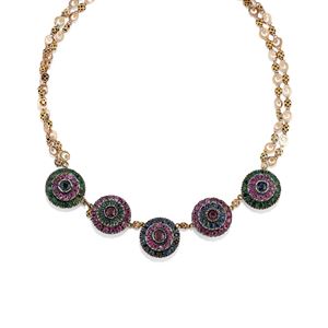 Collana con pietre di colore