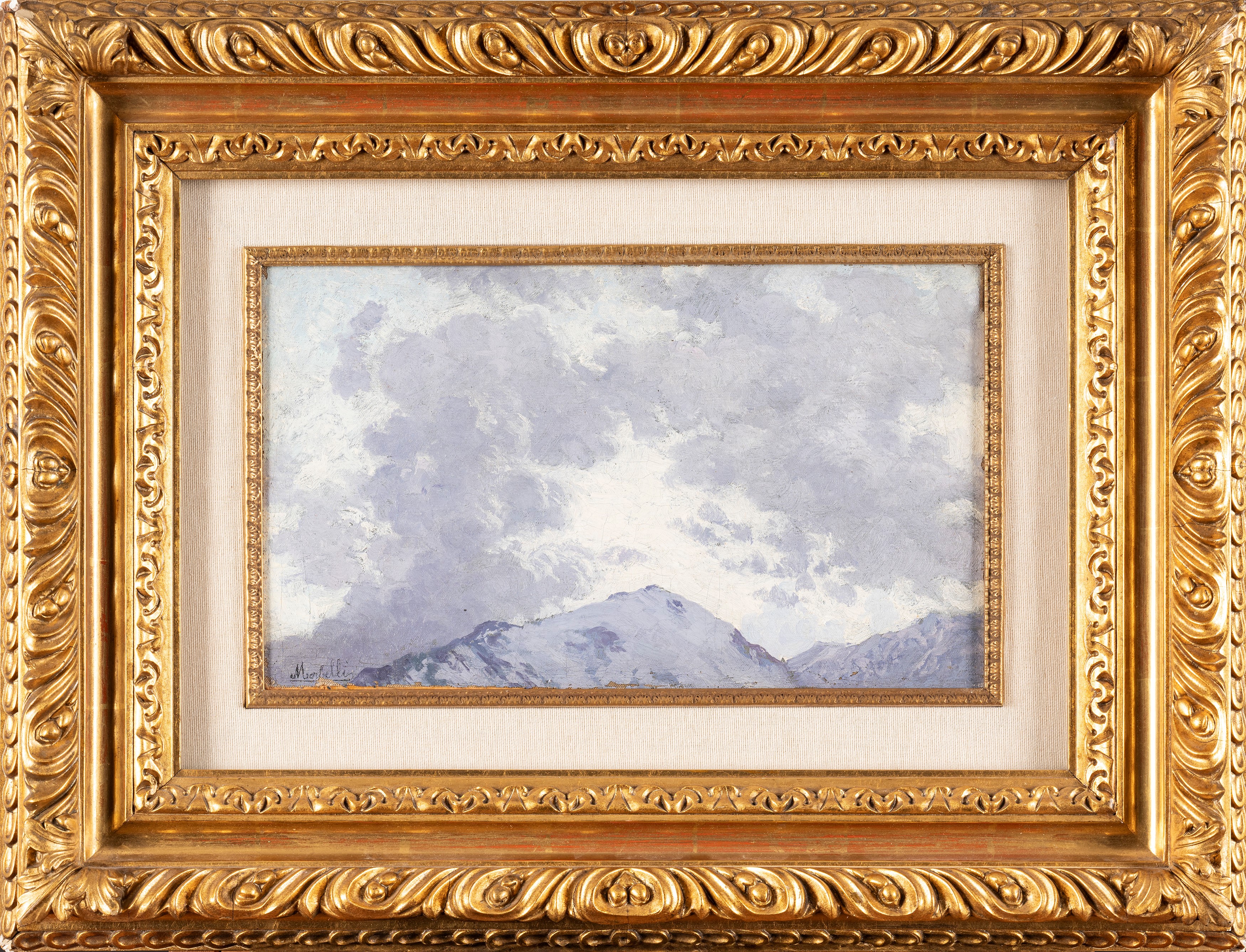 Angelo Morbelli - Nubi sul Monte Sobretta