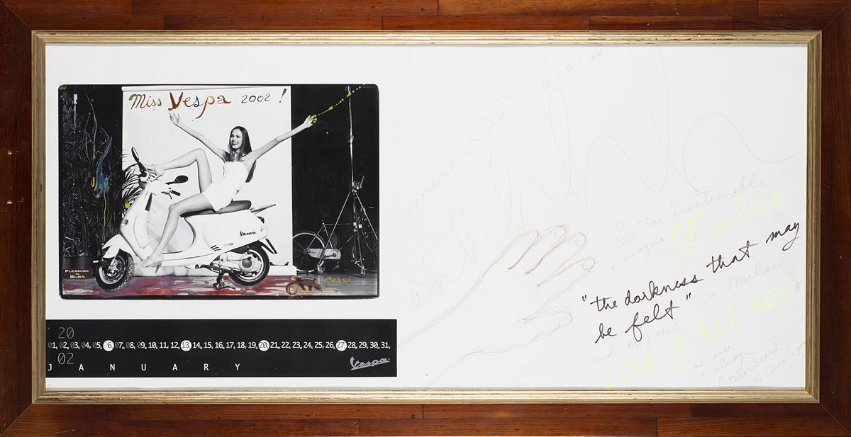Peter Beard - Miss Vespa (Calendario Piaggio Vespa), Stampa offset, collage e interventi a penna ...