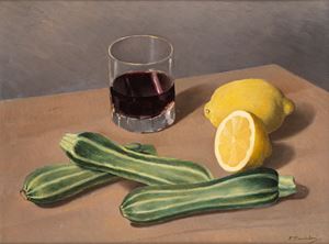 Trombadori Francesco - Natura morta con zucchine