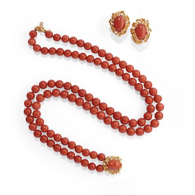 Demi Parure con Corallo