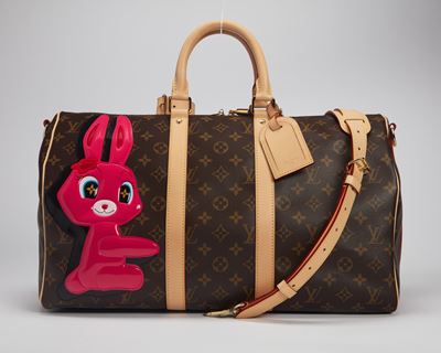 Sun Yitian e Maison, Keepall Bandoulière 45 in tela monogram con dettagli in pelle e metallo dora...