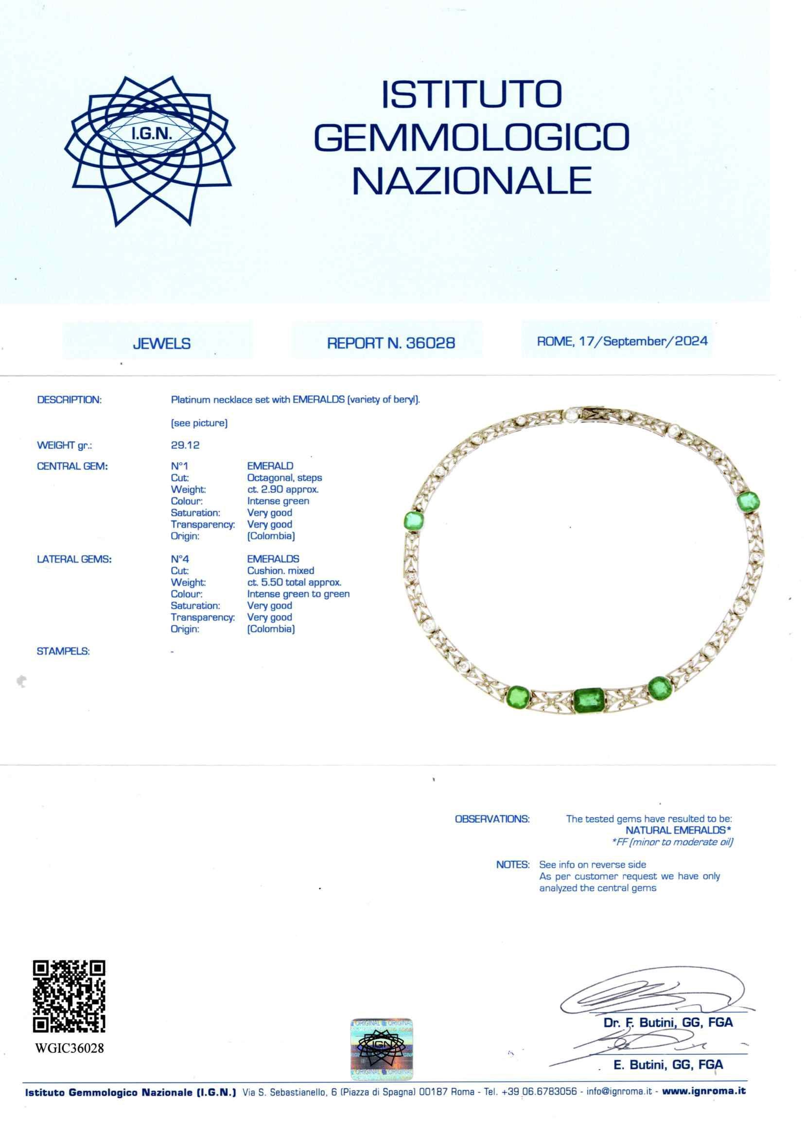 Demi Parure con Smeraldi