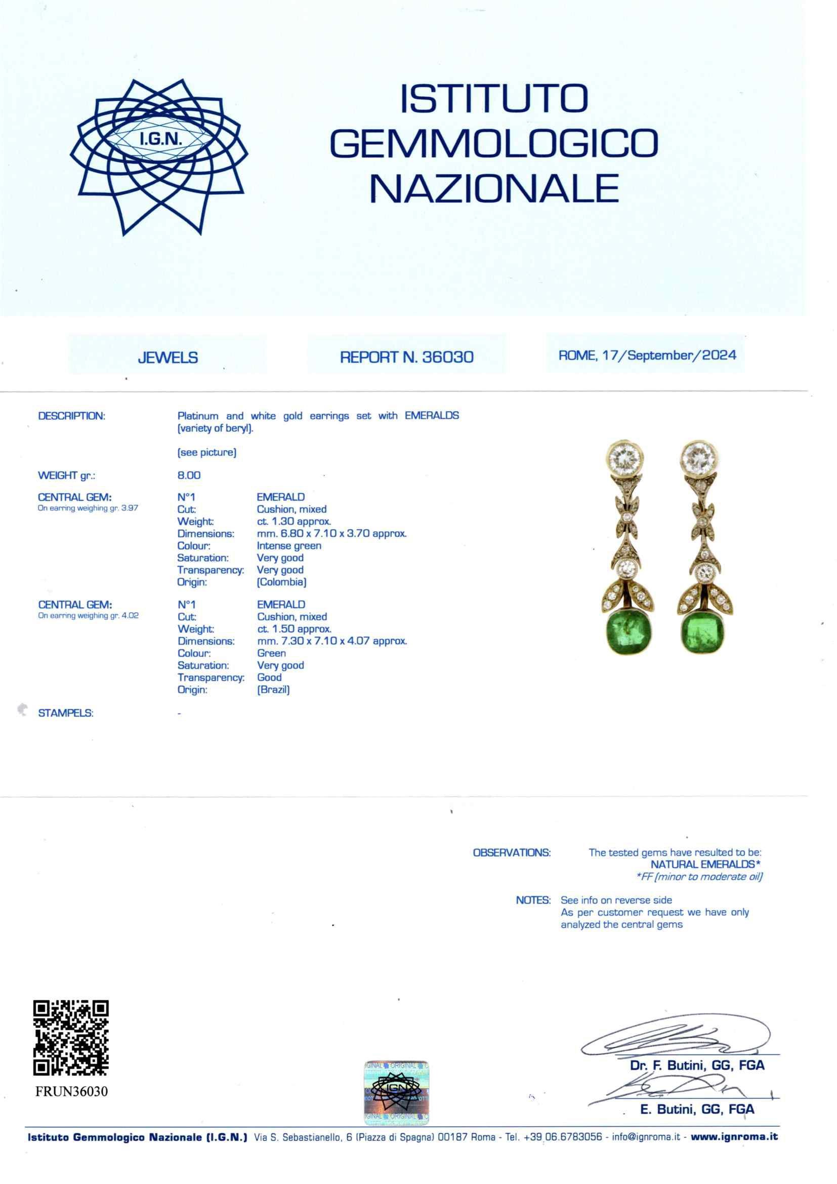 Demi Parure con Smeraldi