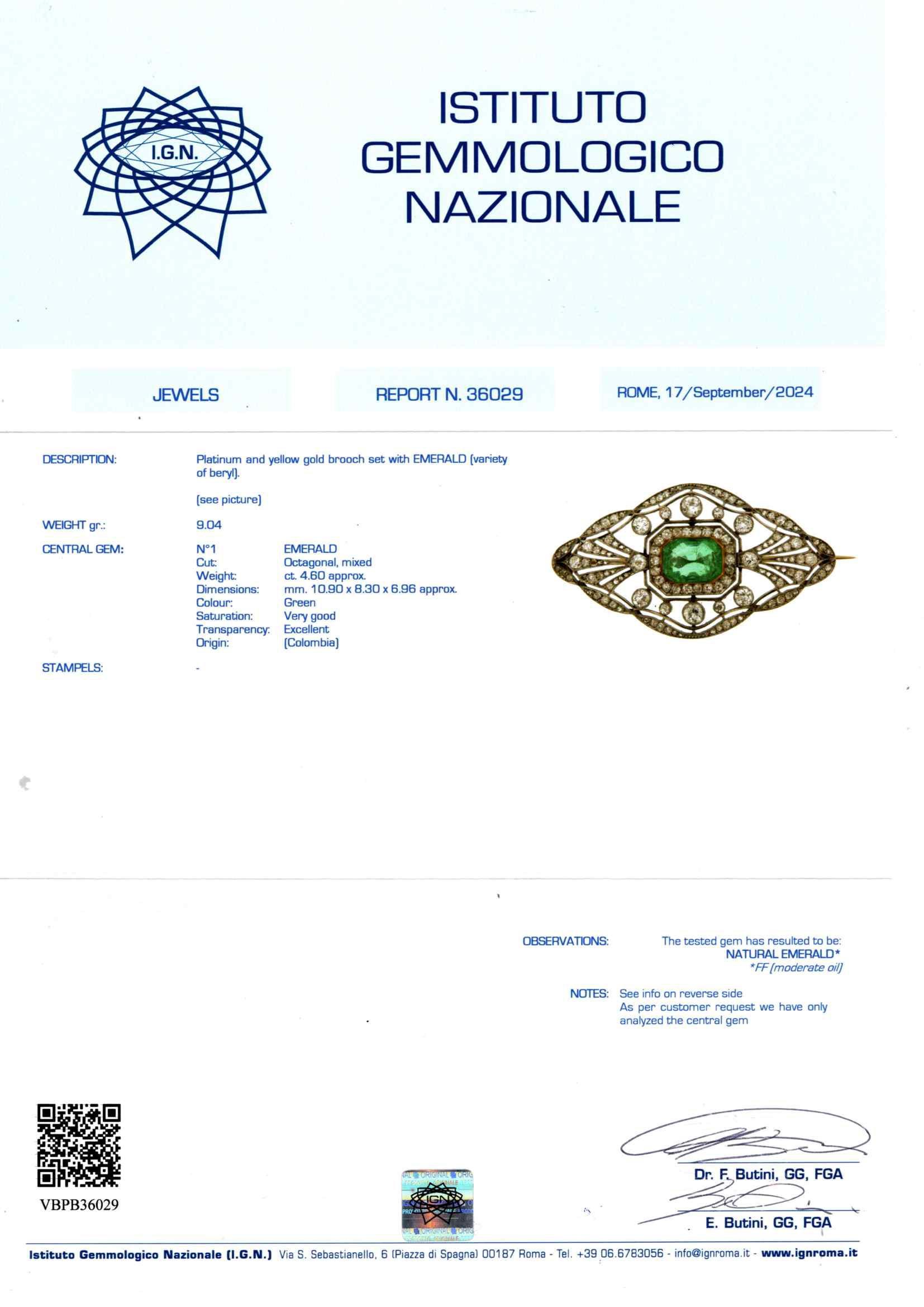 Spilla con Smeraldo