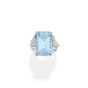 Anello con acquamarina