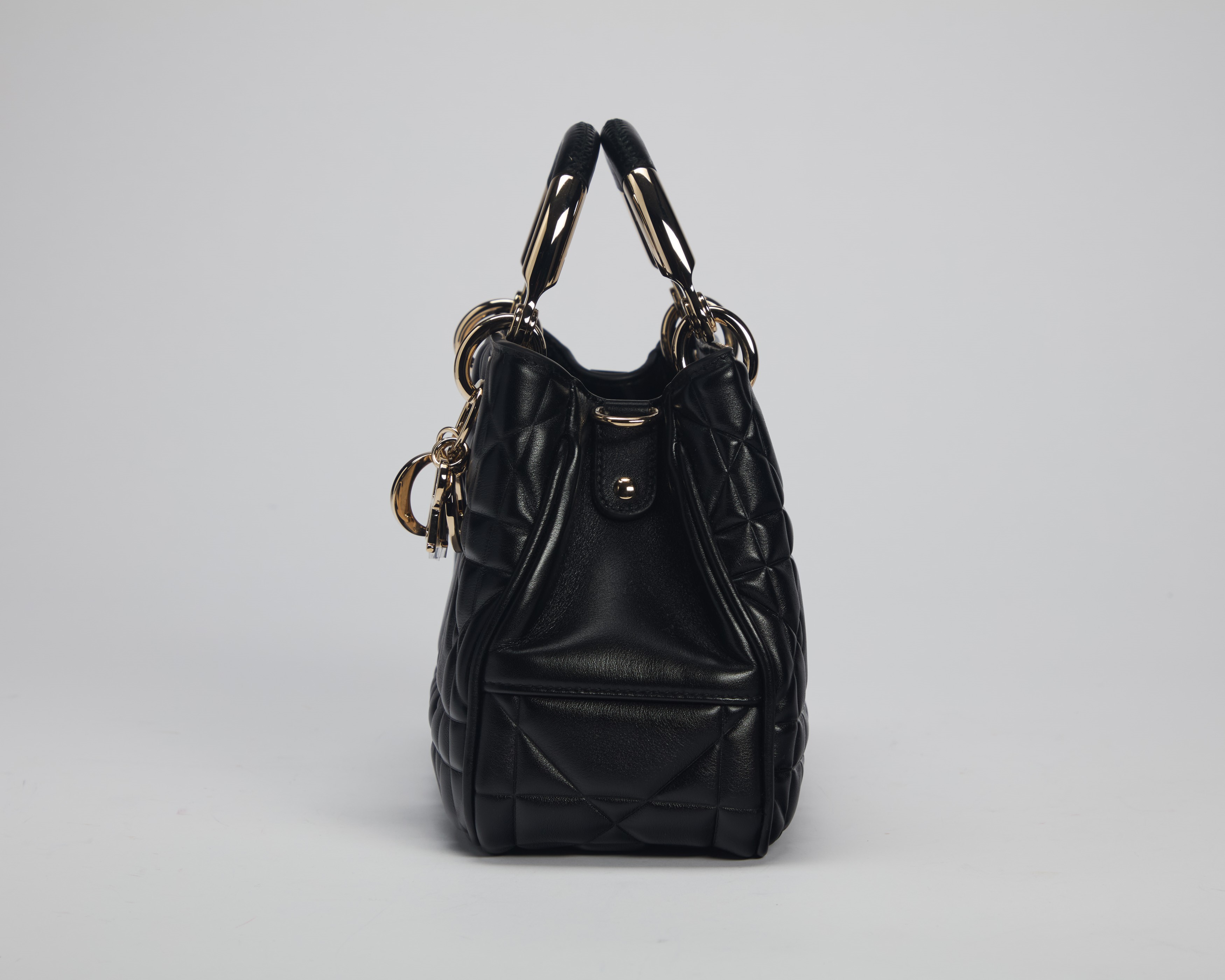 Christian Dior - Borsa The Lady in pelle cannage nera con tracolla staccabile