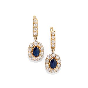 Sapphire pendant earrings
