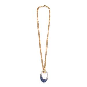 Collana con pendente con zaffiri