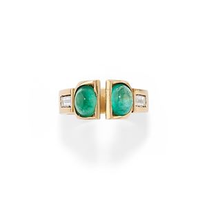 Anello con smeraldi