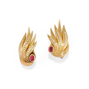Ruby earrings