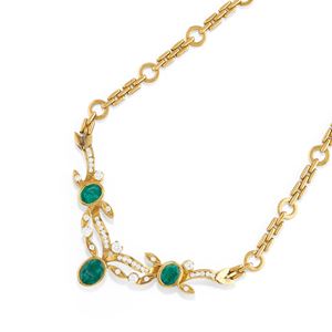 Collana con smeraldi