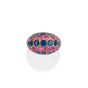 Anello con rubini e zaffiri