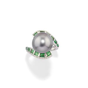 Tahiti cultured pearl ring