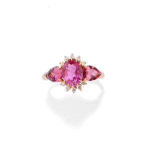 Pink tourmaline ring