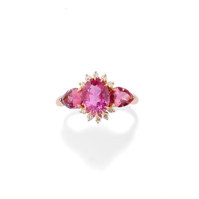 Anello con Tormaline Rosa