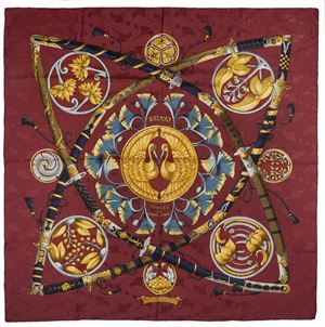 Daimyo - Princes du soleil levant silk twill scarf