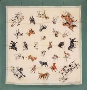 Hermès - Foulard Race de Chiens de Chasse