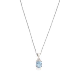 Collana con pendente in acquamarina