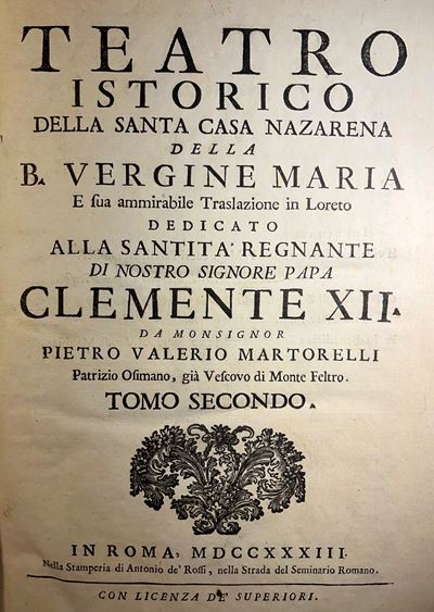 Teatro istorico della santa casa nazarena, 1733