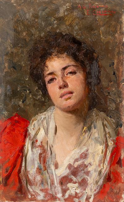 Donna in Abito Rosso