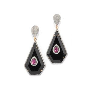 Tourmaline pendant earrings