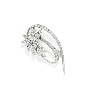 Diamond brooch