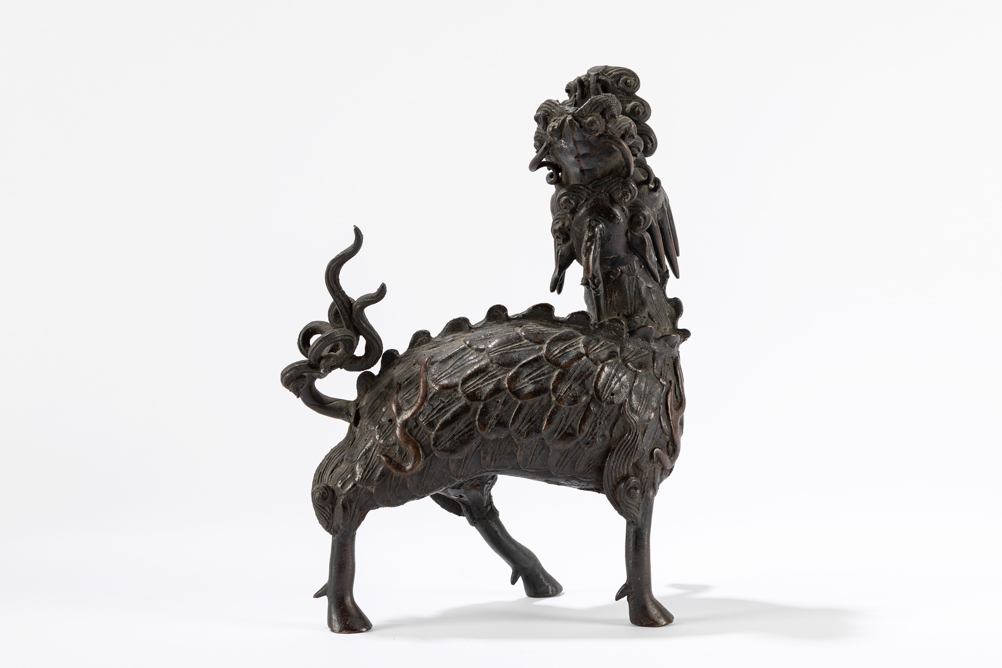A Bronze sculpture depicting a Kirin Japan, Meiji Period (1868