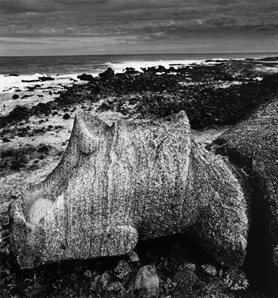 Moai, Study 6, Easter Island, Chile - stampa vintage alla gelatina ai sali d'argento