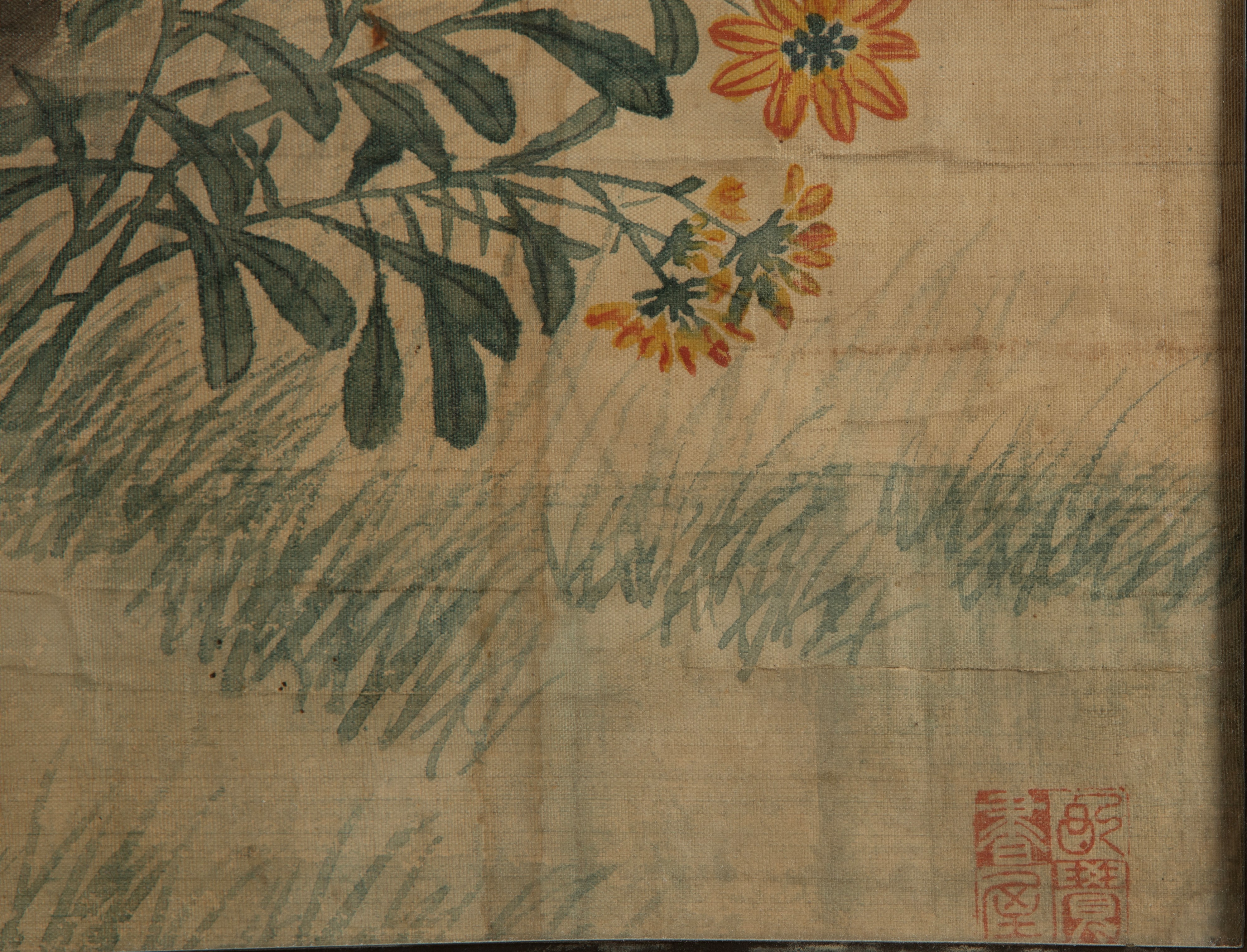 Due dipinti a scroll su seta