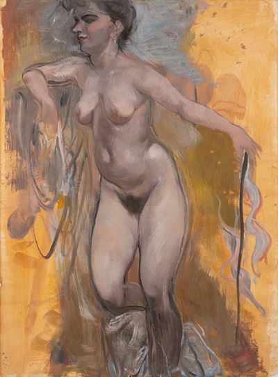 Nudo, gouache su carta
