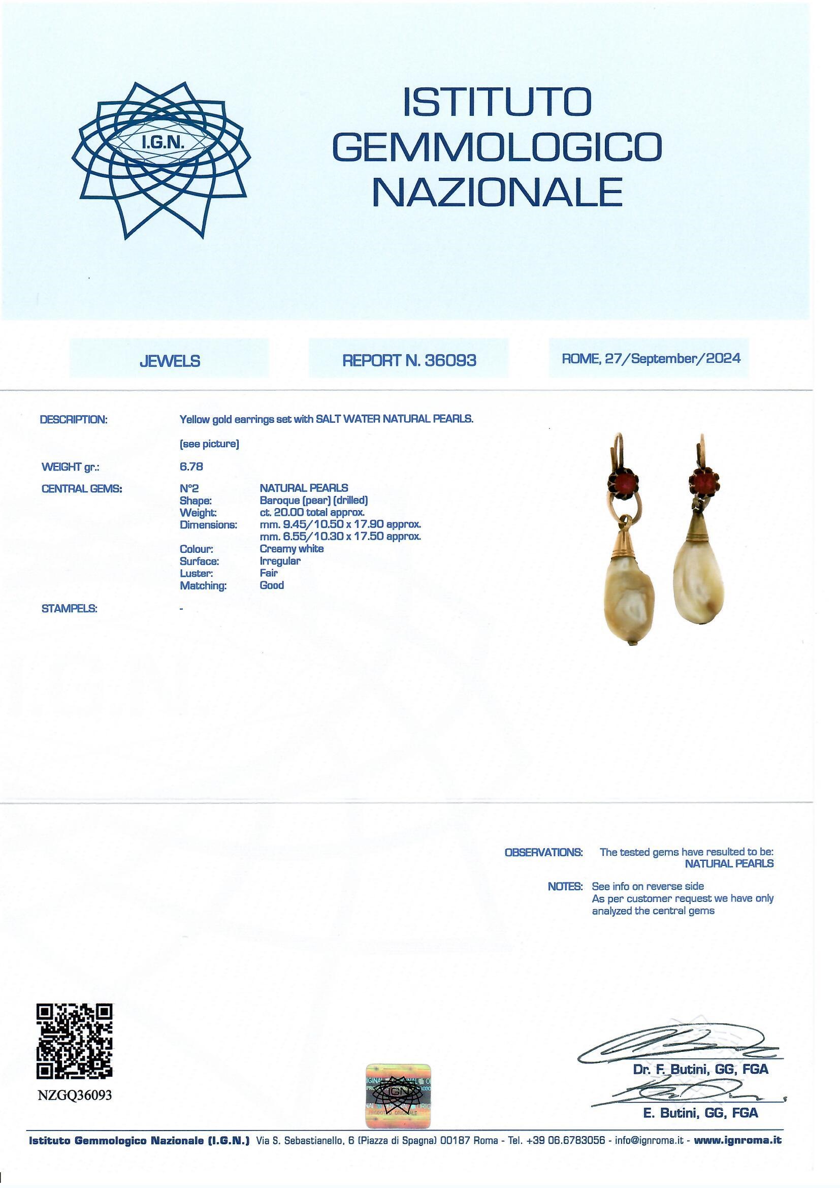 Orecchini con Perle Naturali