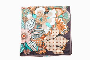 Fleurs d&#39;Indiennes large silk twill scarf