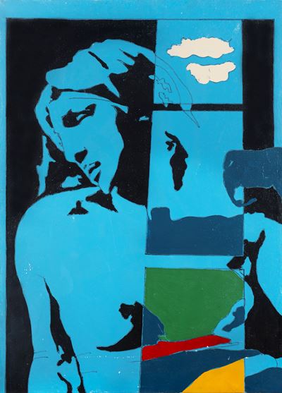 Da Michelangelo, smalto su tela, 1966