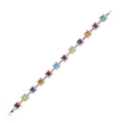 Bracciale con Pietre di Colore