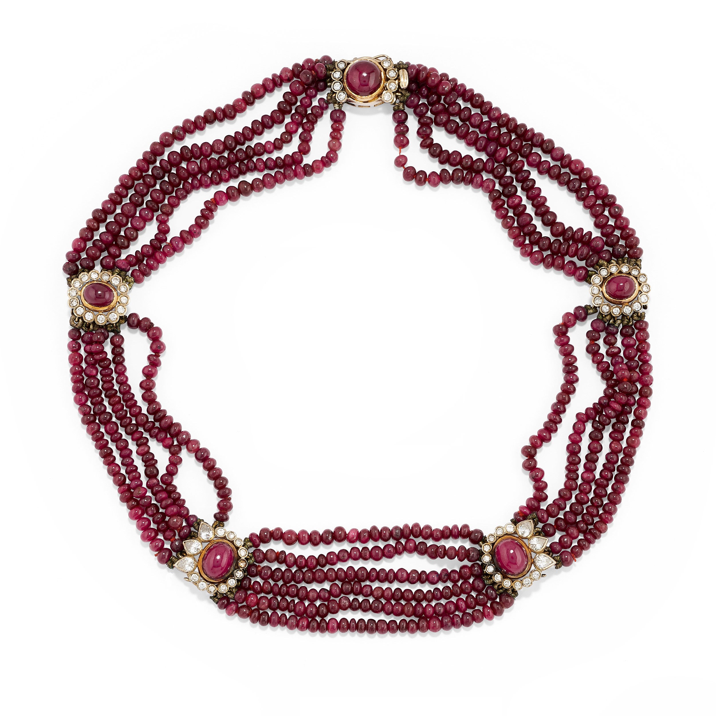 Demi Parure con Rubini