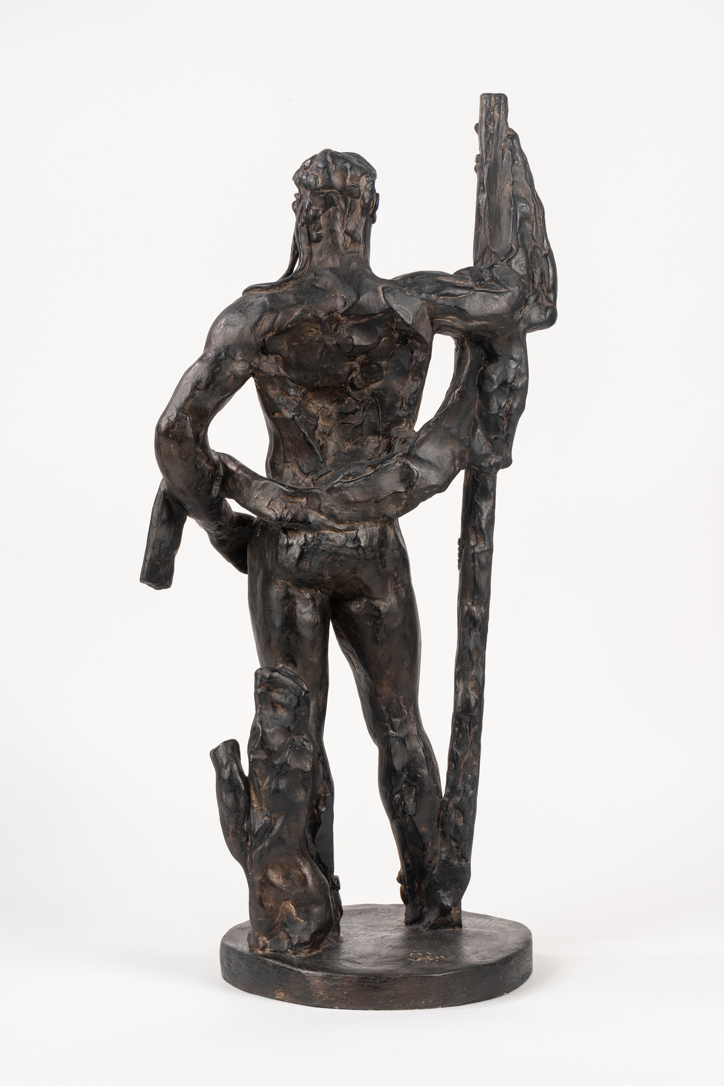 Silvio Canevari - Rematore, gesso patinato a bronzo