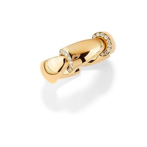 A 18K yellow gold and diamond ring, Vhernier, with box